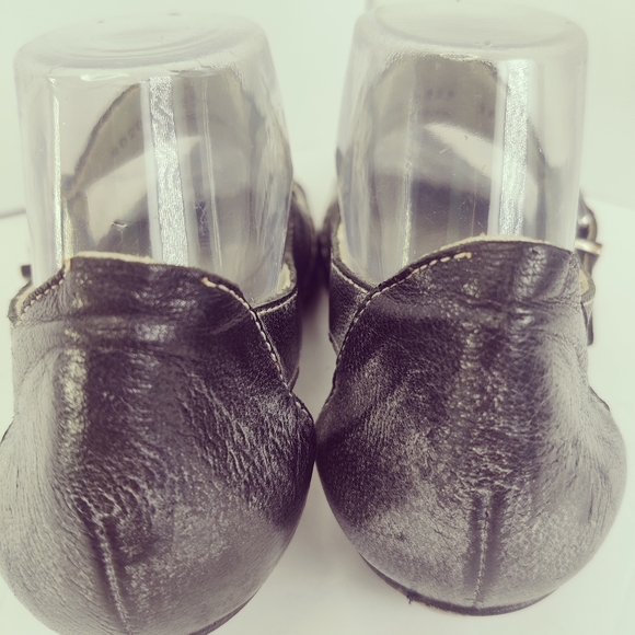 Fidji Mary Jane Low Heel Pump Charcoal Gray Leather Sz 39 - Picture 8 of 15